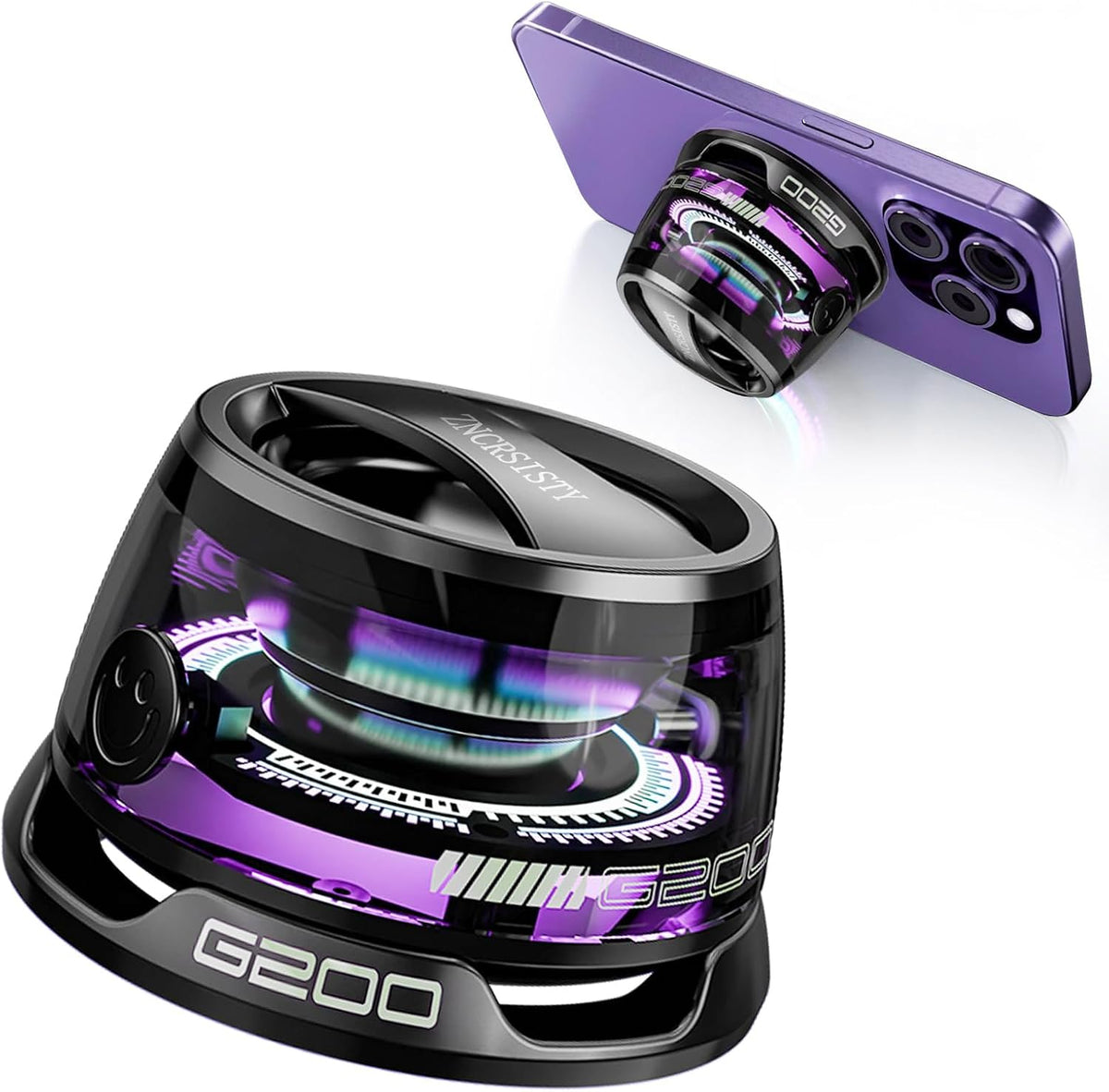 G200 Magnetic Bluetooth Speaker with RGB Light - Portable Mini Bluetooth Speaker, Full-Range Stereo Sound for 7H Playtime, Game Mode, Perfect Teen Gift for Outdoor Adventure Party