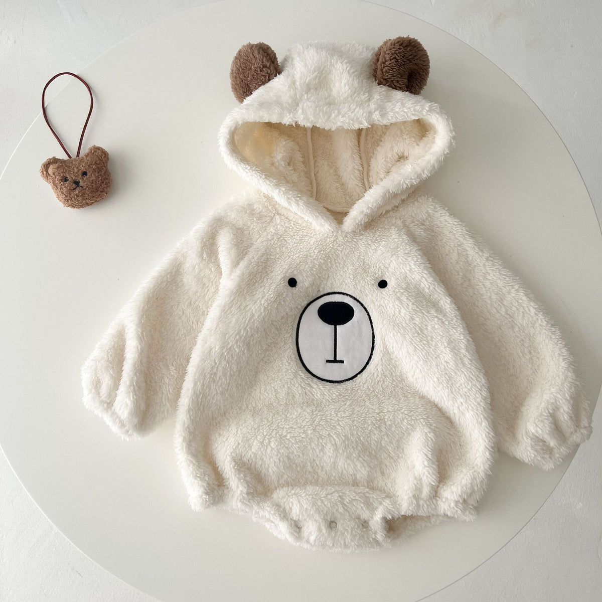 Baby Bear Embroidered Pattern Soft Bodysuits In Autumn, MyKids-USA®, Baby & Toddler Outfits, MyKids-USA - Size/Age - 66 (3-6M) - Color - White -  -  - JM2210030141-A.