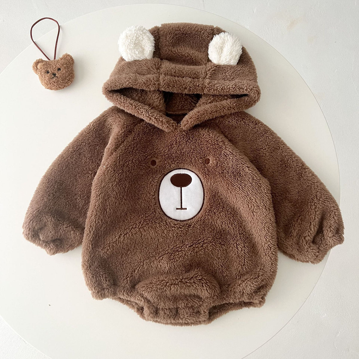 Baby Bear Embroidered Pattern Soft Bodysuits In Autumn, MyKids-USA®, Baby & Toddler Outfits, MyKids-USA - Size/Age - 66 (3-6M) - Color - Brown -  -  - JM2210030141-B.